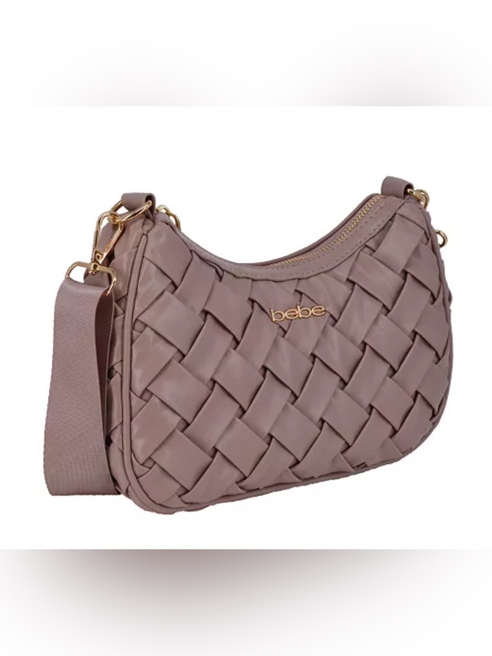 bebe Luca Crossbody Woven Bag with Clip on Coin Purse